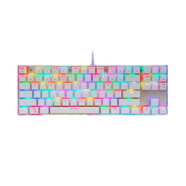 Mechaninė žaidimų klaviatūra Motospeed K87S RGB balta
