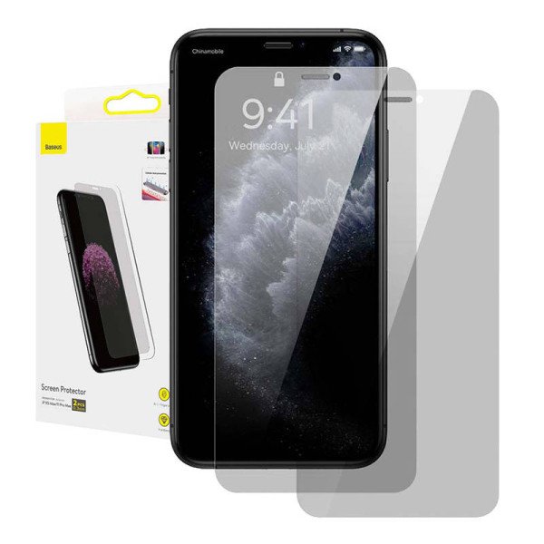 Baseus 03 mm ekrano apsauga 2 vnt pakuotėje skirta iPhone XS Max/11 Pro Max 65 colio