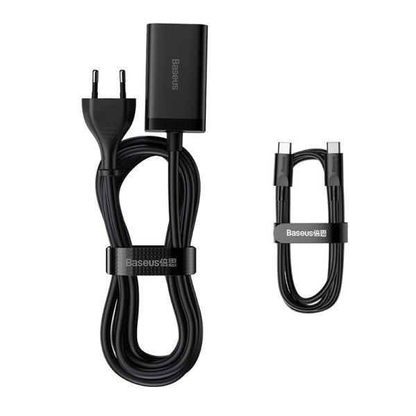 Greitas įkroviklis Baseus GaN3 Pro 2x USB-C 2x USB 65W juodas