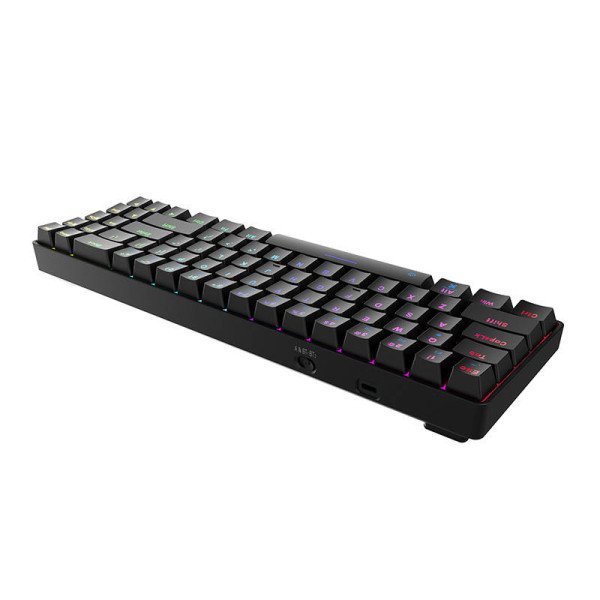 Belaidė mechaninė klaviatūra Dareu EK871 Bluetooth + 24G RGB juoda