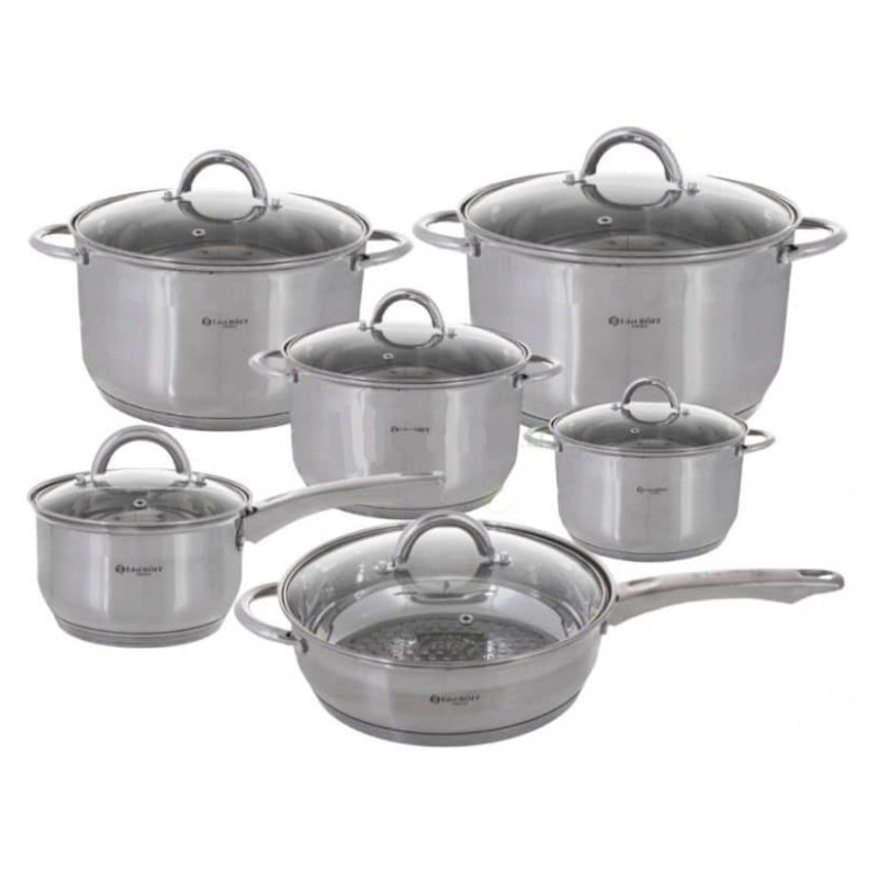 12 DALIŲ PUODŲ RINKINYS ZILNER ZL-8106 12 DALIŲ PUODŲ RINKINYS ZILNER ZL-8106