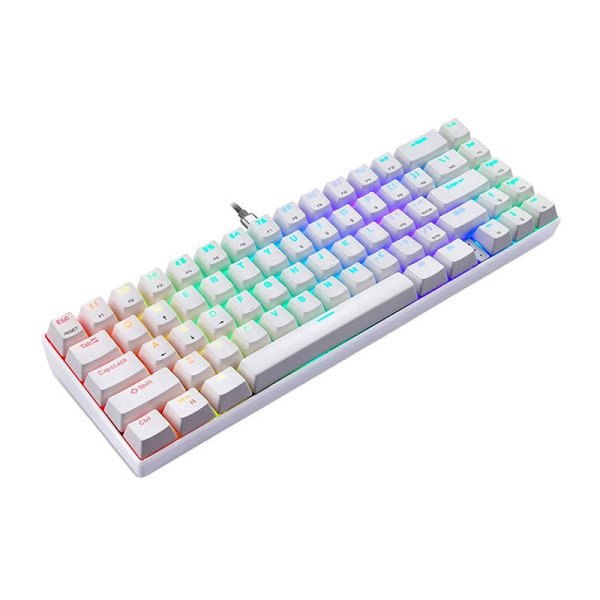 Mechaninė žaidimų klaviatūra Motospeed CK67 RGB balta