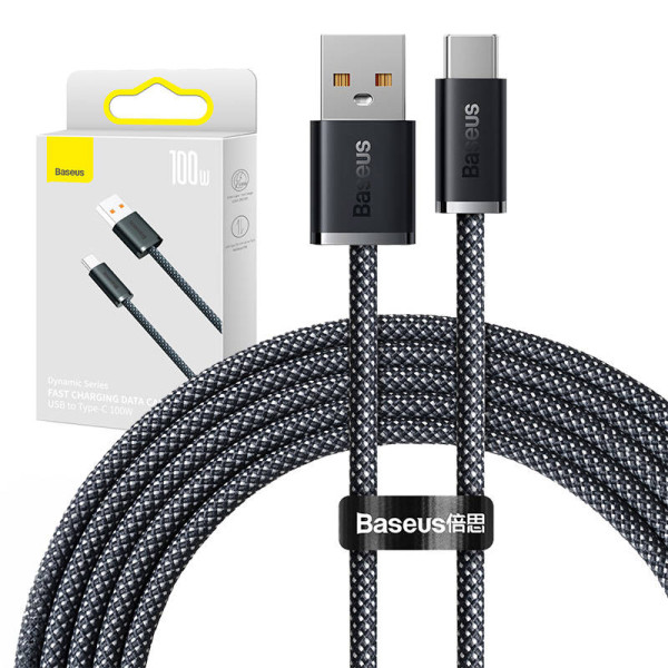Laidas iš USB į USB-C Baseus Dynamic Series 100 W 2 m juodas