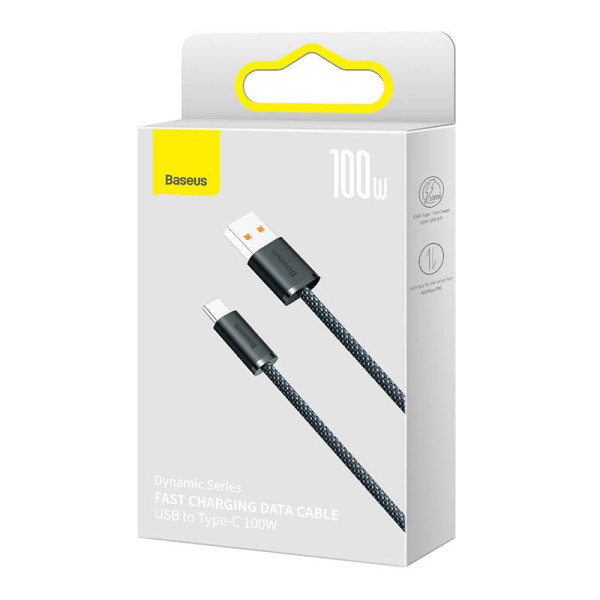Laidas iš USB į USB-C Baseus Dynamic Series 100 W 2 m juodas