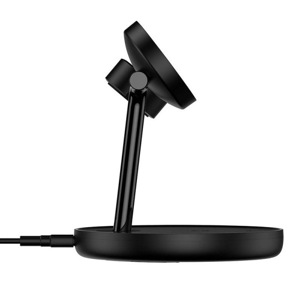 Magnetinis įkrovimo laikiklis Baseus Swan 3 in 1 20W juodas