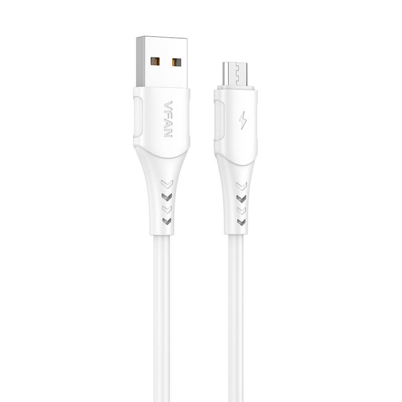 USB į mikro USB laidas Vipfan Colorful X12 3A 1m balta USB į mikro USB laidas Vipfan Colorful X12 3A 1m balta