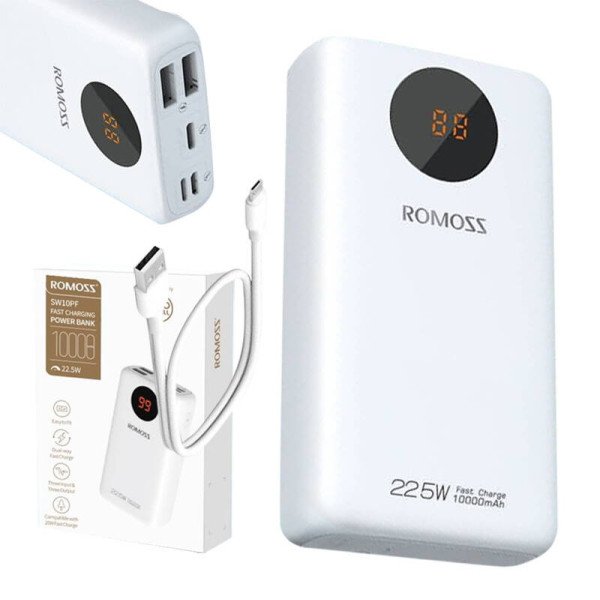 Powerbank Romoss SW10PF 10000mAh 225W balta