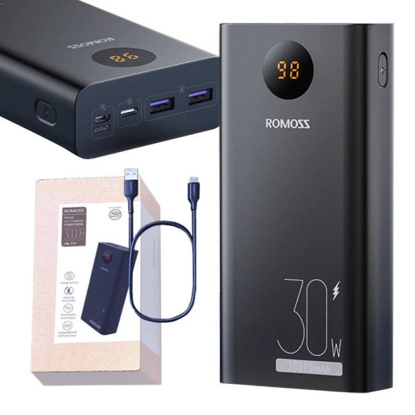 Powerbank Romoss PEA30 30000mAh juoda