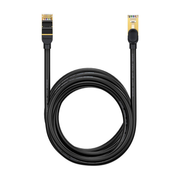 Baseus Ethernet RJ45 10 Gbps 8 m tinklo kabelis juodas