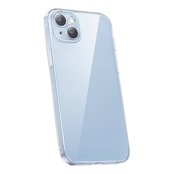 Baseus Crystal serijos dėklas skirtas iPhone 14 Plus + grūdintas stiklas