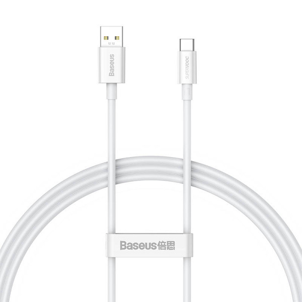 „Baseus Superior“ serijos kabelis iš USB į USB-C 65 W PD 1 m baltas