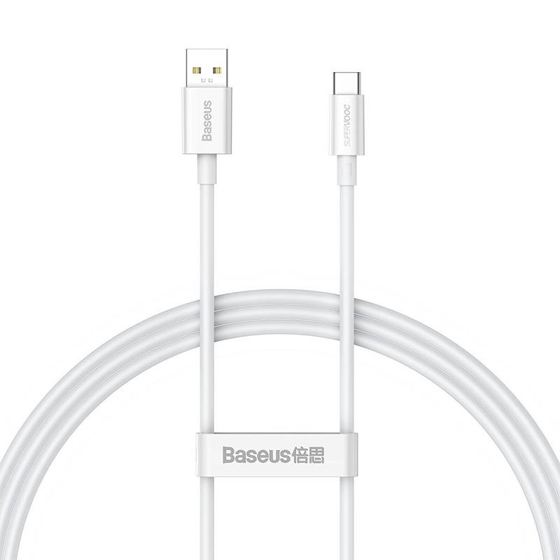 „Baseus Superior“ serijos kabelis iš USB į USB-C 65 W PD 1 m baltas „Baseus Superior“ serijos kabelis iš USB į USB-C 65 W PD 1 m baltas