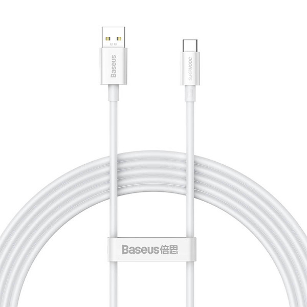 „Baseus Superior“ serijos kabelis iš USB į USB-C 65 W PD 2 m baltas