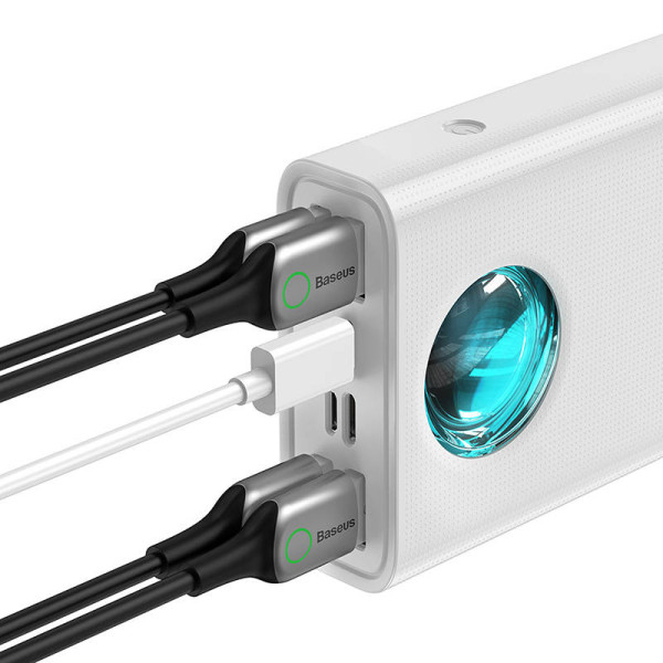 Powerbank Baseus Amblight 30000mAh 4xUSB USB-C 65W balta