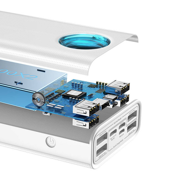 Powerbank Baseus Amblight 30000mAh 4xUSB USB-C 65W balta