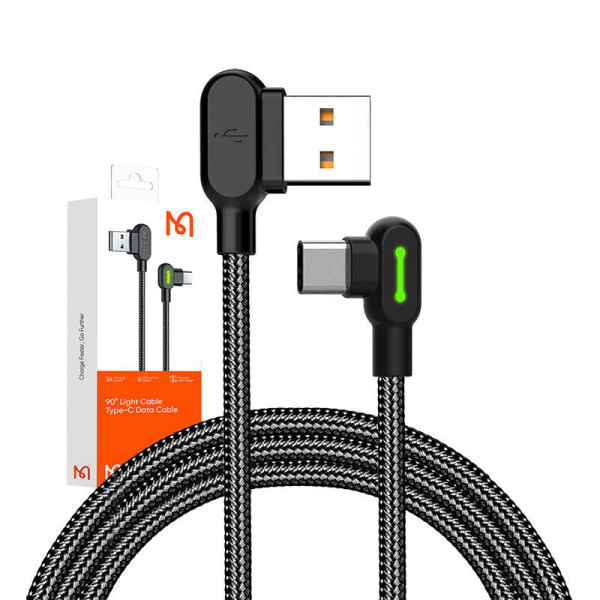 USB į USB-C laidas Mcdodo CA-5280 LED 18 m juodas