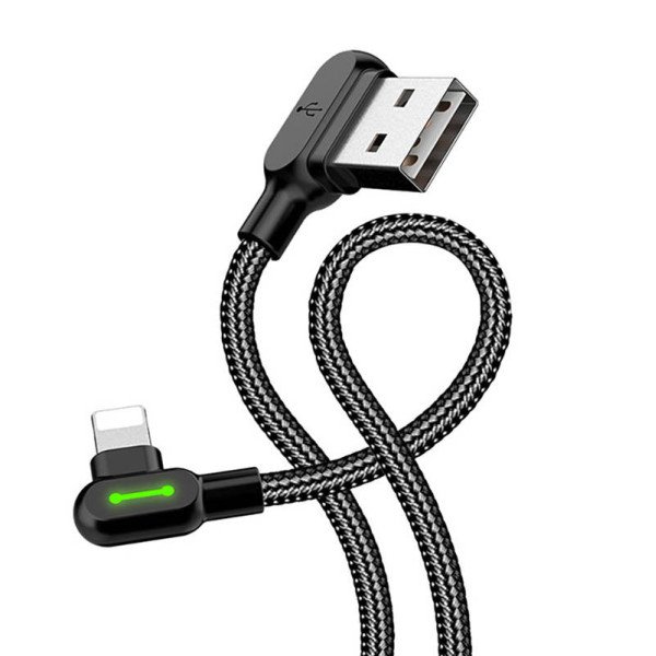 Kampinis USB žaibo kabelis Mcdodo CA-4671 LED 12 m juodas