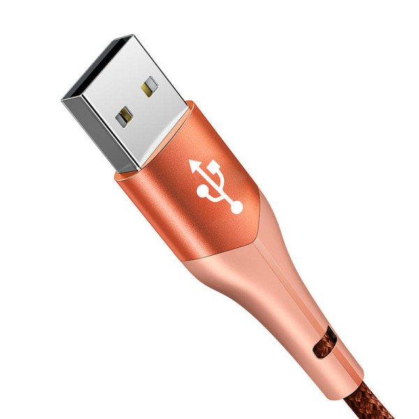 USB į USB-C Mcdodo Magnificence CA-7962 LED laidas 1 m oranžinė