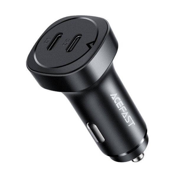 Automobilinis įkroviklis Acefast B2 72W 2x USB-C juodas