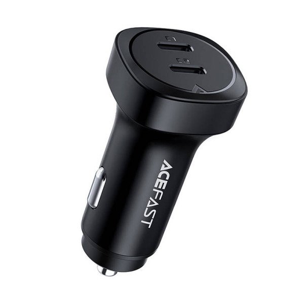 Automobilinis įkroviklis Acefast B2 72W 2x USB-C juodas