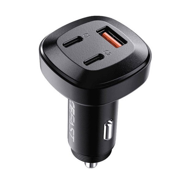 Automobilinis įkroviklis Acefast B3 66W 2x USB-C + USB juodas