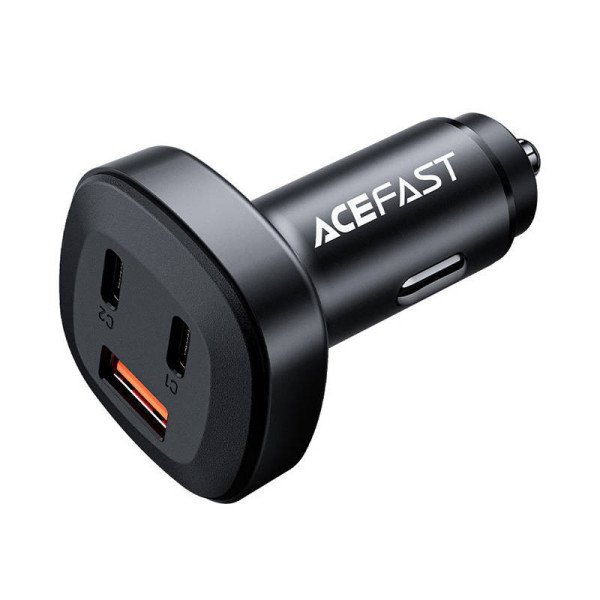 Automobilinis įkroviklis Acefast B3 66W 2x USB-C + USB juodas