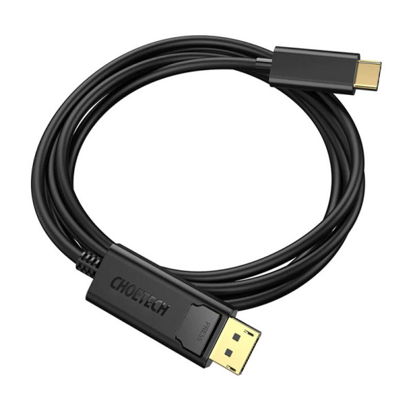 USB-C prie ekrano prievado kabelis Choetech XCP-1801BK vienakryptis 4K 18 m juodas