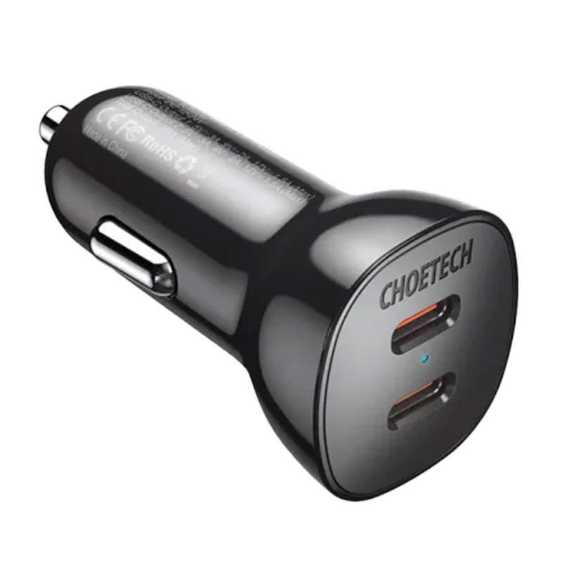 Automobilinis įkroviklis Choetech TC0008 40W 2x USB-C Automobilinis įkroviklis Choetech TC0008 40W 2x USB-C
