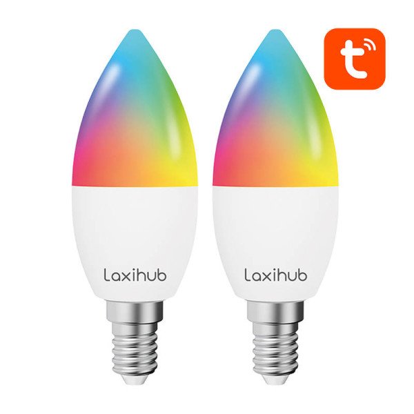 Išmanioji LED lemputė Laxihub LAE14S 2 pakuotės WiFi Bluetooth Tuya