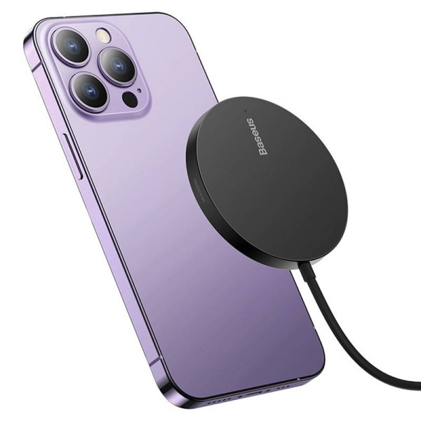 Magnetinis belaidis įkroviklis Baseus Simple Mini3 15W juodas