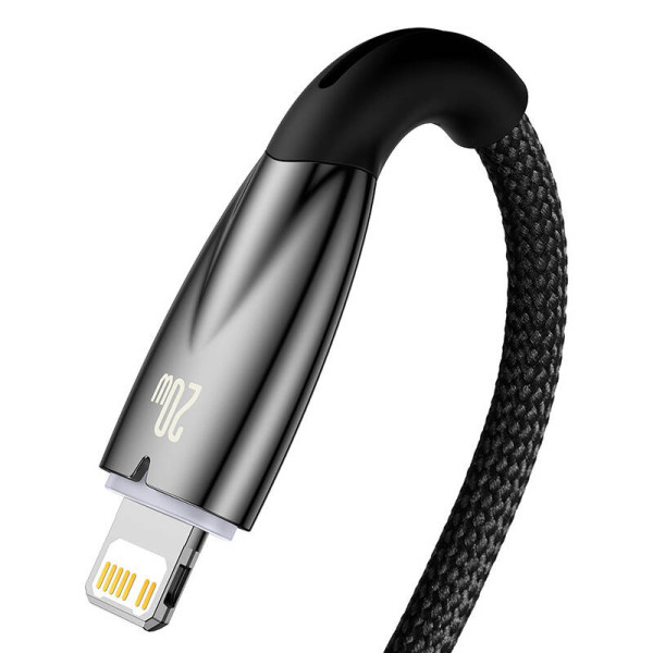 USB-C laidas skirtas Lightning Baseus Glimmer Series 20W 2m juodas