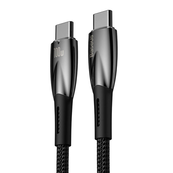 USB-C laidas skirtas USB-C Baseus Glimmer serijai 100 W 1 m juodas