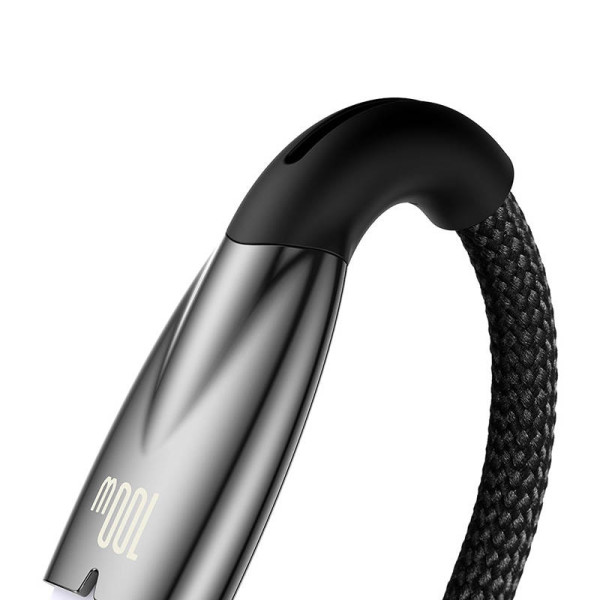 USB laidas skirtas USB-C Baseus Glimmer serijai 100 W 2 m juodas