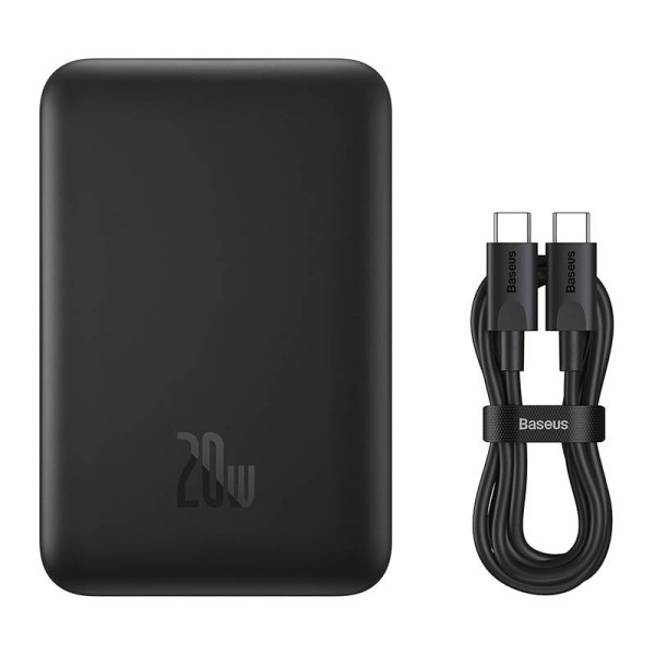 Powerbank Baseus Magnetic Mini 10000mAh USB-C 20W MagSafe juoda