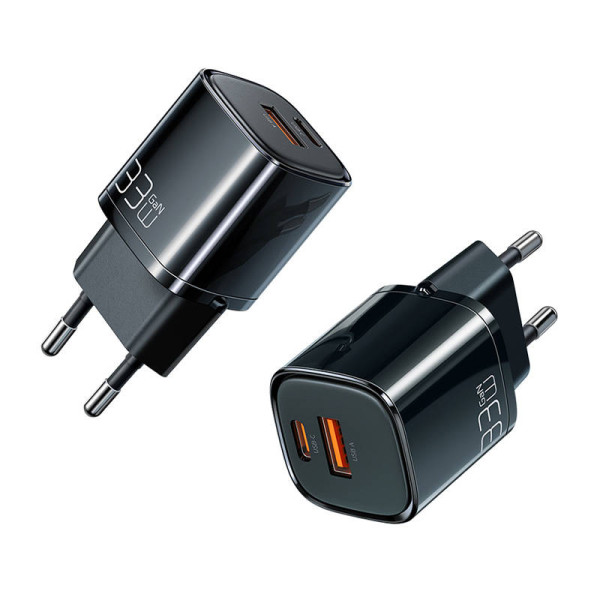 Įkroviklis Mcdodo Nano GaN CH-0151 USB + USB-C 33 W juodas