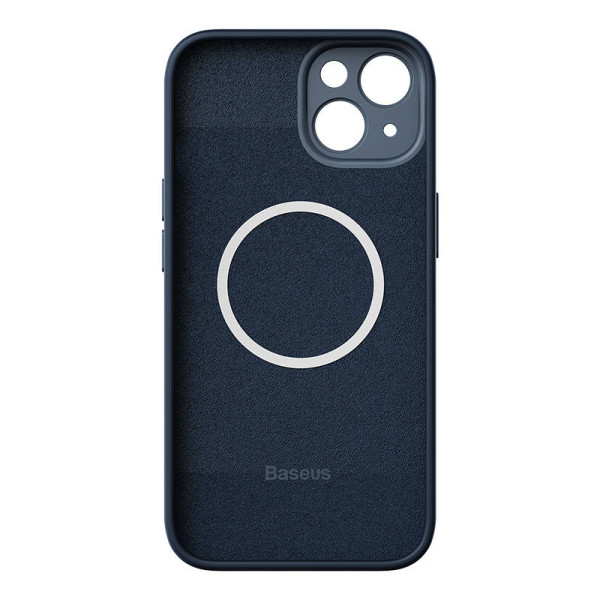 „Baseus“ skysto silicio dioksido magnetinis dėklas ir grūdintas stiklas skirtas „iPhone 14 Plus“ mėlynas