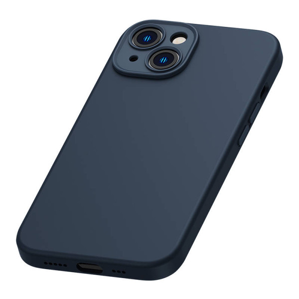 „Baseus“ skysto silicio dioksido magnetinis dėklas ir grūdintas stiklas skirtas „iPhone 14 Plus“ mėlynas