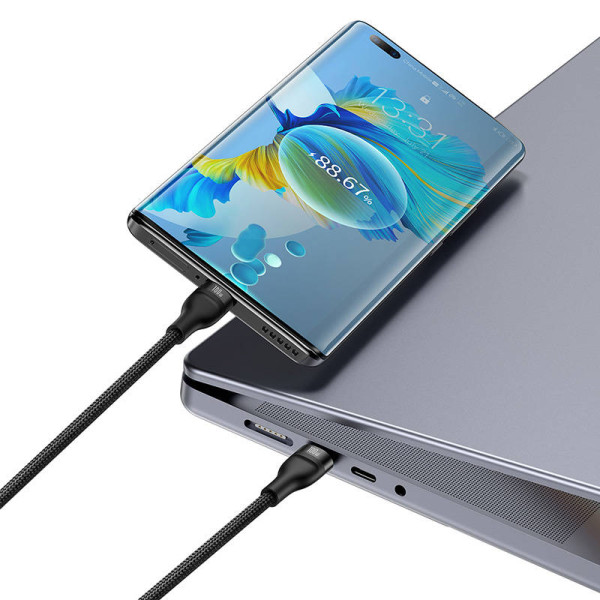 2in1 USB laidas Baseus Flash Series USB-C do USB-C 100W 15m juodas