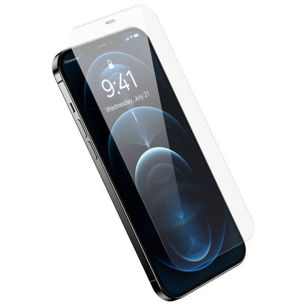 Baseus Schott HD grūdintas stiklas su 03 mm dulkių filtru skirtas iPhone 12 Pro Max