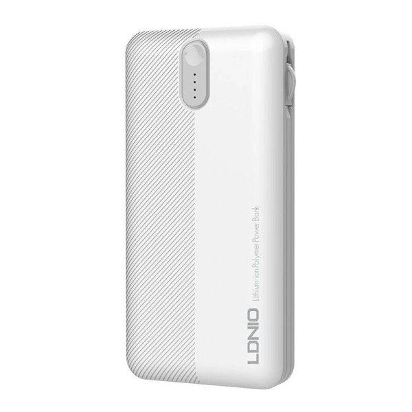 Powerbank LDNIO PL1013 10000mAh + 3in1 laidas baltas