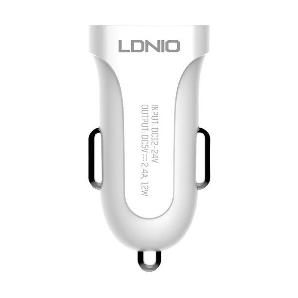 Automobilinis įkroviklis LDNIO DL-C17 1x USB 12W + Micro USB laidas baltas