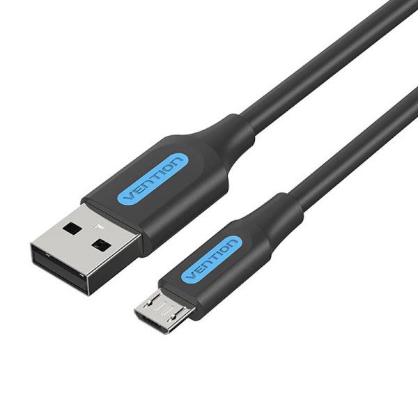 Kabelis nuo USB 20 iki mikro USB ventiliacijos COLBF 2A 1m juodas