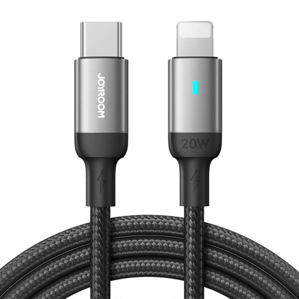 Joyroom S-CL020A10 juodas USB Lightning Type C 20W 12 m laidas