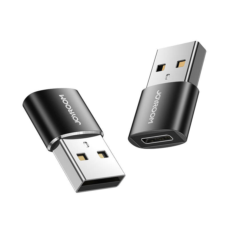 C tipo USB vyriškas-moteriškas adapteris 2 vnt Joyroom S-H152 juodas C tipo USB vyriškas-moteriškas adapteris 2 vnt Joyroom S-H152 juodas