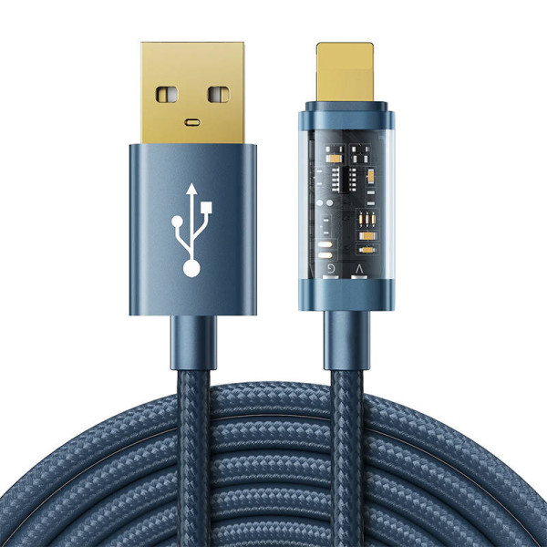 Duomenų kabelis prie USB-A / Lightning / 24A / 2m Joyroom S-UL012A20 mėlynas