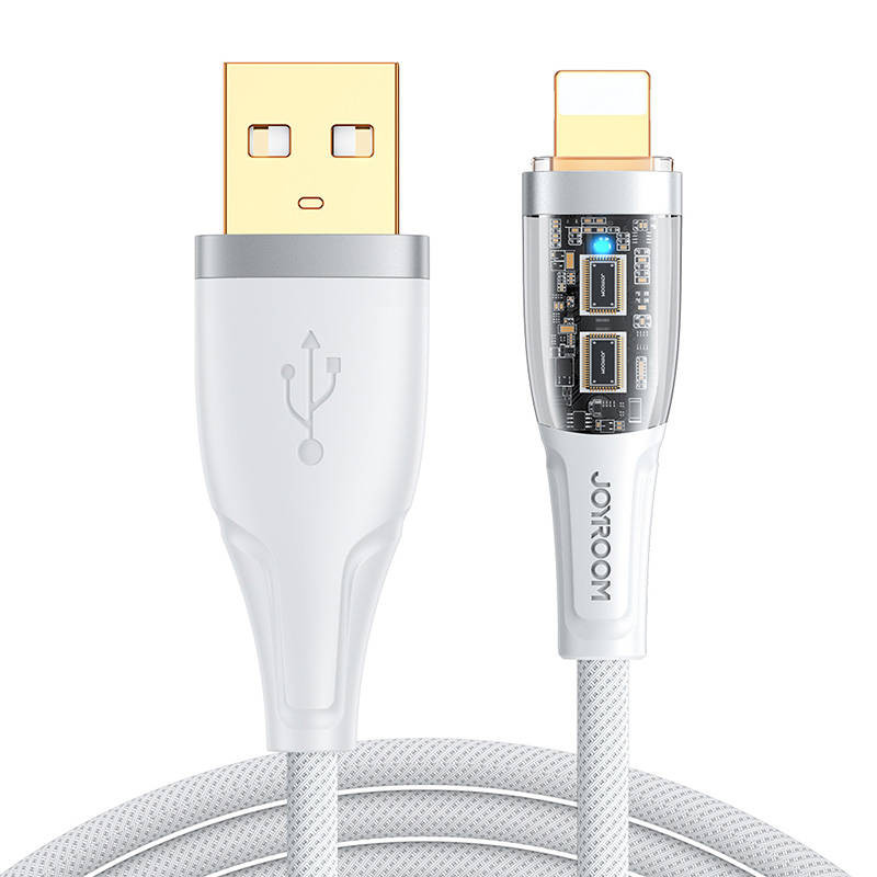 Kabelis prie USB-A / Lightning / 24A / 12 m Joyroom S-UL012A3 baltas Kabelis prie USB-A / Lightning / 24A / 12 m Joyroom S-UL012A3 baltas