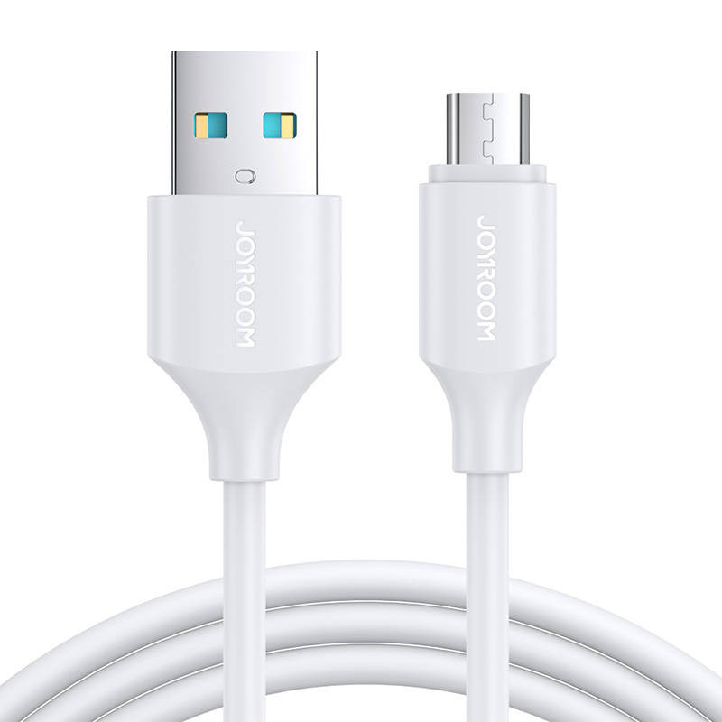 Kabelis prie Micro USB-A / 24A / 1m Joyroom S-UM018A9 baltas Kabelis prie Micro USB-A / 24A / 1m Joyroom S-UM018A9 baltas