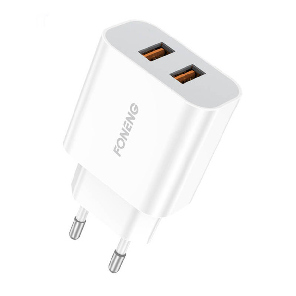 Greitas įkroviklis Foneng 2x USB EU45 + USB Lightning laidas