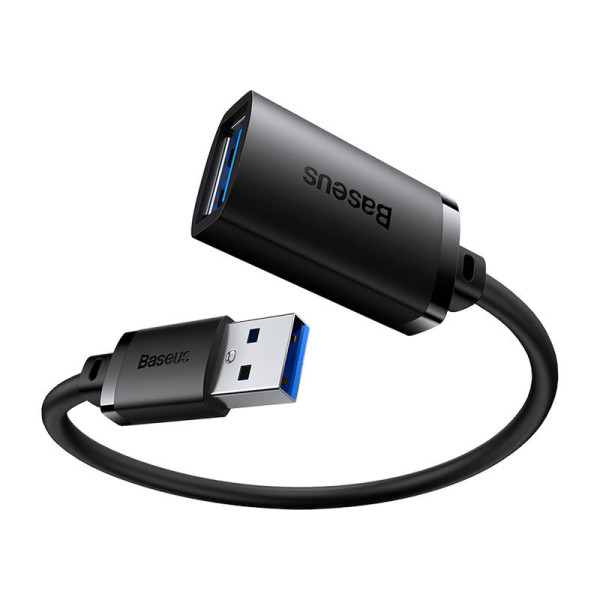 USB 30 prailginimo kabelis „Baseus“ iš patino į moterišką „AirJoy“ serija 3 m juodas
