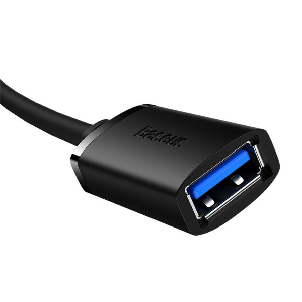 USB 30 prailginimo kabelis „Baseus“ iš patino į moterišką „AirJoy“ serija 3 m juodas